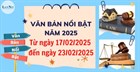 Văn bản nổi bật tuần vừa qua (từ ngày 17/02/2025 - 23/02/2025)